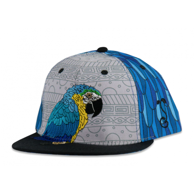 Gorra Blue Gold Macaw Feathers Snapback